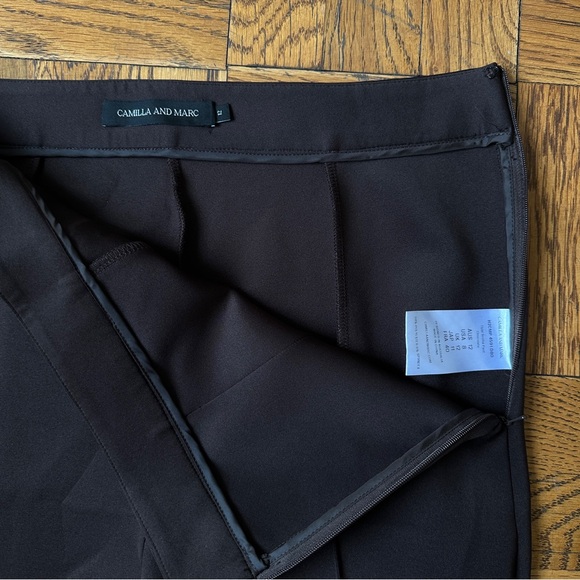 NWOT Camilla & Marc Chocolate Brown Opal Scuba Boot Cut Flare Pants - Picture 9 of 17